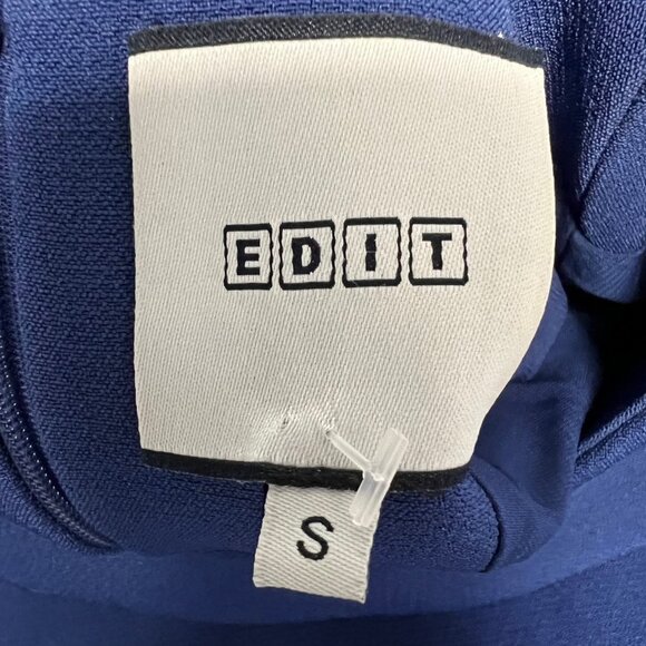 Edit Womens Blue 3/4 Bell Sleeve Crew Neck Back Zip Blouse Top Size Small - Picture 9 of 9